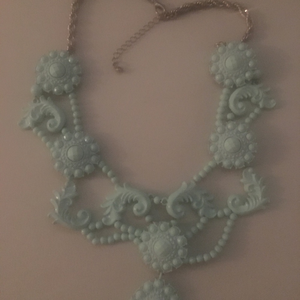 Teal Statement Necklace - image 1